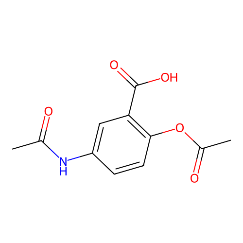 2-乙酰氧基-5-乙酰氨基苯甲酸 structure
