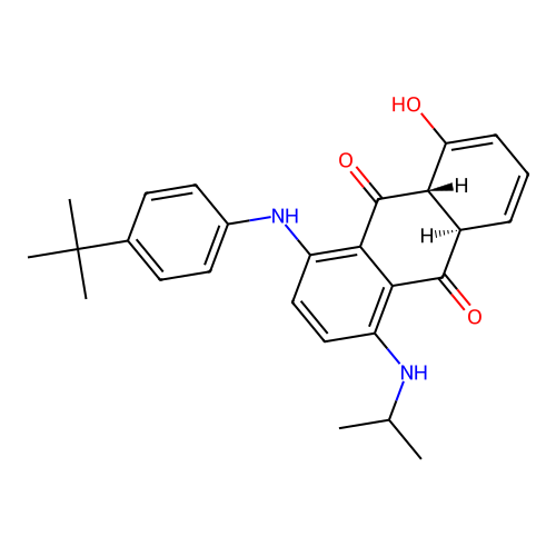9,10-Anthracenedione, 4-((4-(1,1-dimethylethyl)phenyl)amino)-5-hydroxy-1-((1-methylethyl)amino)- structure