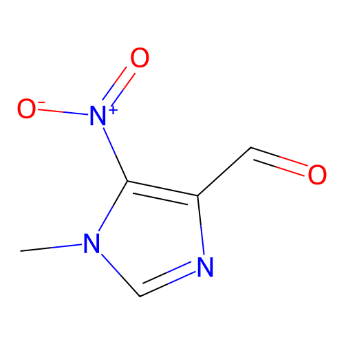 1-Methyl-5-nitroimidazole-4-carboxaldehyde structure