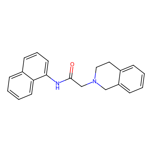 2-(3,4-dihydro-1H-isoquinolin-2-yl)-N-naphthalen-1-ylacetamide structure