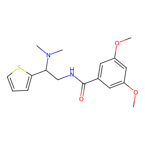 N-(2-(dimethylamino)-2-(thiophen-2-yl)ethyl)-3,5-dimethoxybenzamide structure