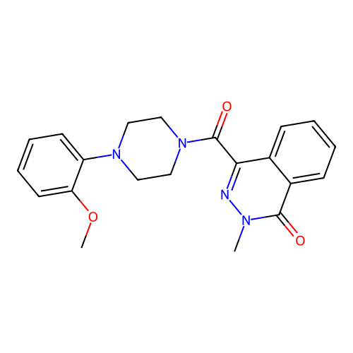 4-{[4-(2-methoxyphenyl)piperazino]carbonyl}-2-methyl-1(2H)-phthalazinone structure