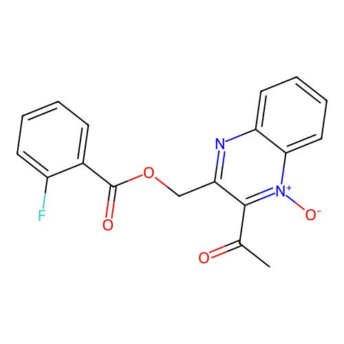 (3-Acetyl-4-oxidoquinoxalin-2-yl)methyl 2-fluorobenzoate structure