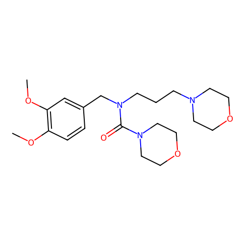 N-(3,4-dimethoxybenzyl)-N-(3-morpholinopropyl)morpholine-4-carboxamide structure