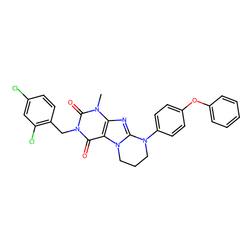 C28H23Cl2N5O3 structure