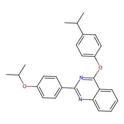 2-[4-(Propan-2-yloxy)phenyl]-4-[4-(propan-2-yl)phenoxy]quinazoline structure