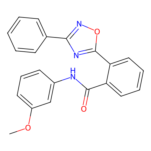 N-(3-methoxyphenyl)-2-(3-phenyl-1,2,4-oxadiazol-5-yl)benzamide structure