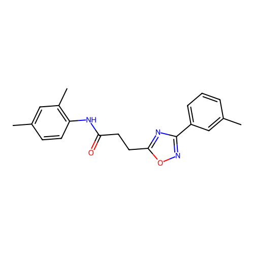 N-(2,4-dimethylphenyl)-3-[3-(3-methylphenyl)-1,2,4-oxadiazol-5-yl]propanamide structure