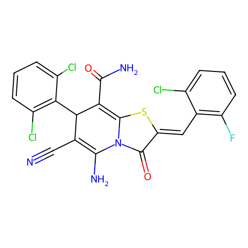 C22H12Cl3FN4O2S structure
