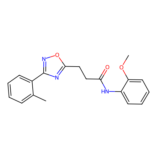 N-(2-methoxyphenyl)-3-[3-(2-methylphenyl)-1,2,4-oxadiazol-5-yl]propanamide structure