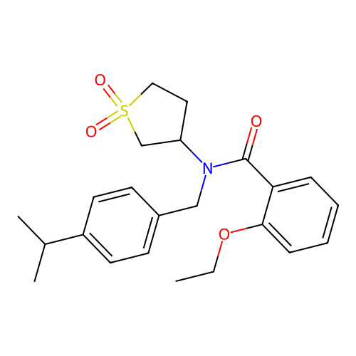 N-(1,1-dioxidotetrahydrothiophen-3-yl)-2-ethoxy-N-[4-(propan-2-yl)benzyl]benzamide structure