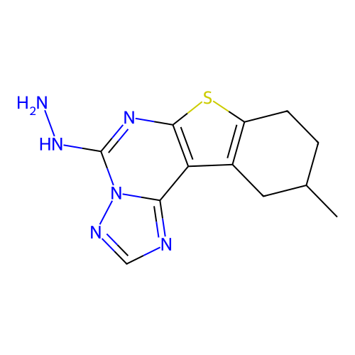 5-hydrazino-10-methyl-8,9,10,11-tetrahydro[1]benzothieno[3,2-e][1,2,4]triazolo[1,5-c]pyrimidine structure