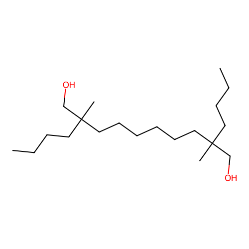 1,10-Decanediol, 2,9-dibutyl-2,9-dimethyl- structure