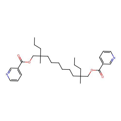 3-Pyridinecarboxylic acid, 2,9-dimethyl-2,9-dipropyl-1,10-decanediyl ester structure