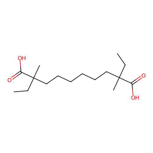2,9-Diethyl-2,9-dimethyldecanedioic acid structure