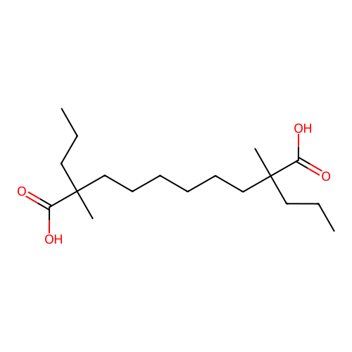 2,9-Dimethyl-2,9-dipropyldecanedioic acid structure
