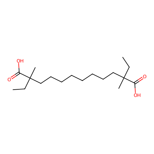 2,11-Diethyl-2,11-dimethyldodecanedioic acid structure