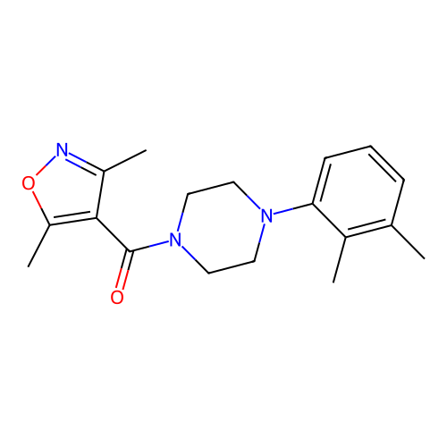 Methanone, (3,5-dimethyl-4-isoxazolyl)[4-(2,3-dimethylphenyl)-1-piperazinyl]- structure