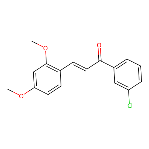 1-(3-Chlorophenyl)-3-(2,4-dimethoxyphenyl)prop-2-en-1-one structure
