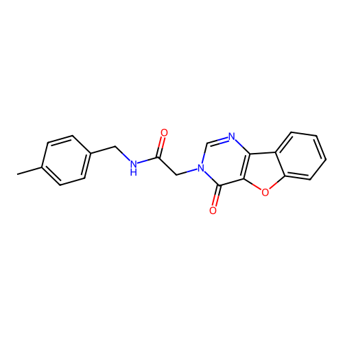 N-(4-methylbenzyl)-2-(4-oxobenzofuro[3,2-d]pyrimidin-3(4H)-yl)acetamide structure