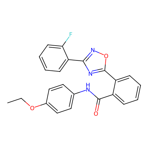 N-(4-ethoxyphenyl)-2-[3-(2-fluorophenyl)-1,2,4-oxadiazol-5-yl]benzamide structure