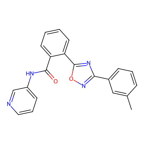 2-[3-(3-methylphenyl)-1,2,4-oxadiazol-5-yl]-N-pyridin-3-ylbenzamide structure