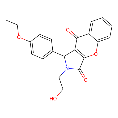 1-(4-ethoxyphenyl)-2-(2-hydroxyethyl)-1,2-dihydrochromeno[2,3-c]pyrrole-3,9-dione structure