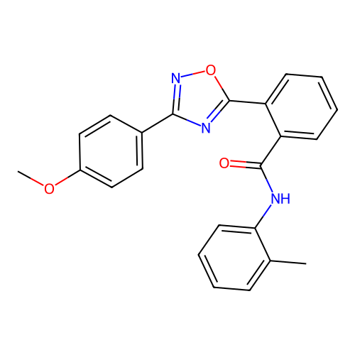 2-[3-(4-methoxyphenyl)-1,2,4-oxadiazol-5-yl]-N-(2-methylphenyl)benzamide structure