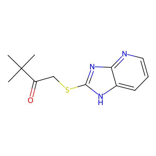1-(1H-imidazo[4,5-b]pyridin-2-ylsulfanyl)-3,3-dimethylbutan-2-one structure