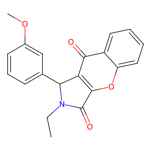 2-Ethyl-1-(3-methoxyphenyl)-1,2-dihydrochromeno[2,3-c]pyrrole-3,9-dione structure