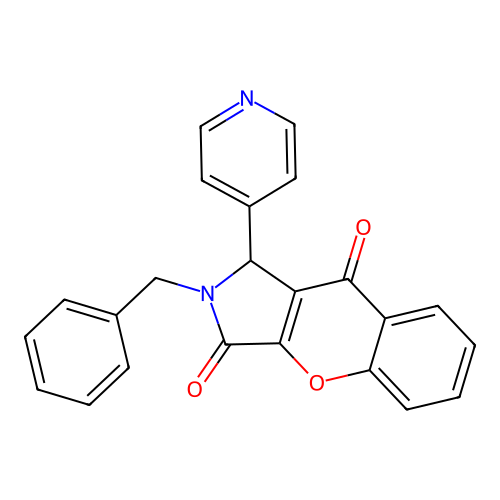2-Benzyl-1-(pyridin-4-yl)-1,2-dihydrochromeno[2,3-c]pyrrole-3,9-dione structure