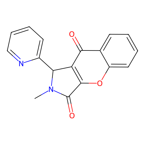 2-Methyl-1-(pyridin-2-yl)-1,2-dihydrochromeno[2,3-c]pyrrole-3,9-dione structure
