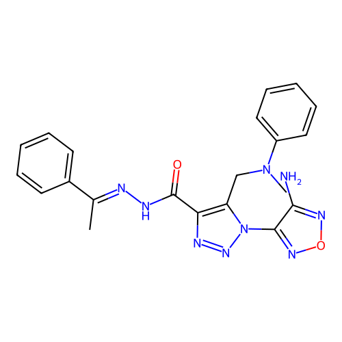 C21H21N9O2 structure