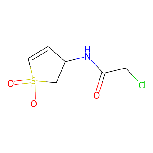 2-chloro-N-(1,1-dioxido-2,3-dihydrothiophen-3-yl)acetamide structure