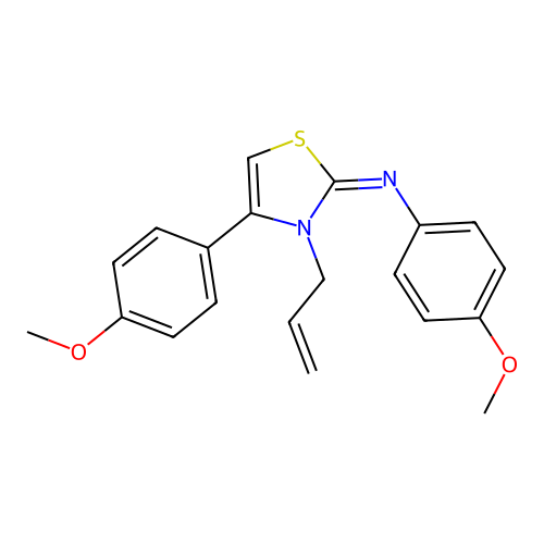 4-methoxy-N-[(2Z)-4-(4-methoxyphenyl)-3-(prop-2-en-1-yl)-1,3-thiazol-2(3H)-ylidene]aniline structure