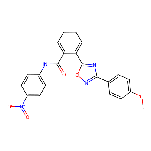 2-[3-(4-methoxyphenyl)-1,2,4-oxadiazol-5-yl]-N-(4-nitrophenyl)benzamide structure