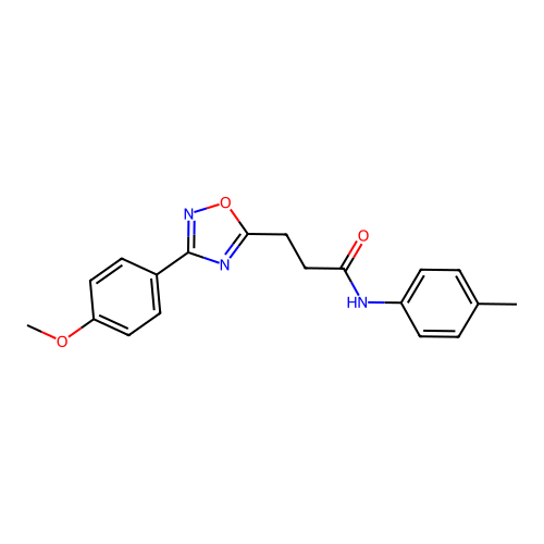 3-[3-(4-methoxyphenyl)-1,2,4-oxadiazol-5-yl]-N-(4-methylphenyl)propanamide structure