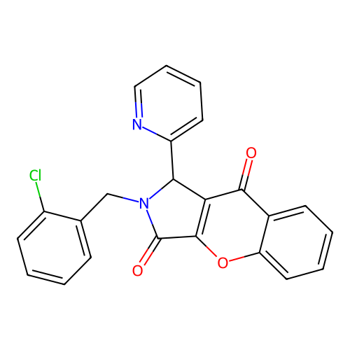 2-(2-Chlorobenzyl)-1-(pyridin-2-yl)-1,2-dihydrochromeno[2,3-c]pyrrole-3,9-dione structure