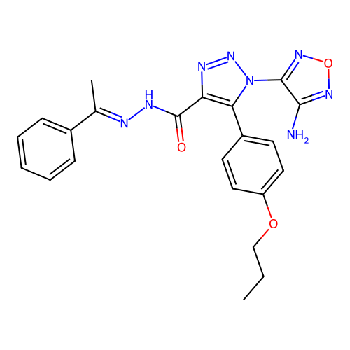 C22H22N8O3 structure