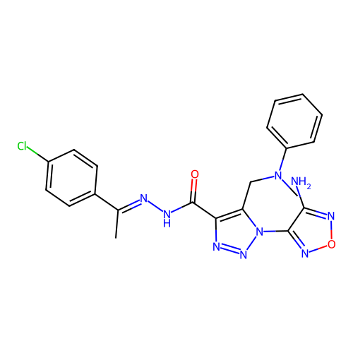 C21H20ClN9O2 structure