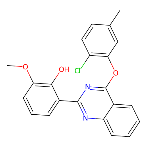 2-(4-(2-Chloro-5-methylphenoxy)quinazolin-2-yl)-6-methoxyphenol structure