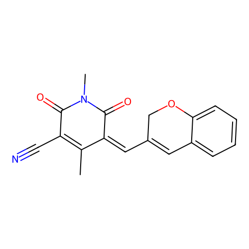 (5Z)-5-(2H-chromen-3-ylmethylidene)-1,4-dimethyl-2,6-dioxopyridine-3-carbonitrile structure