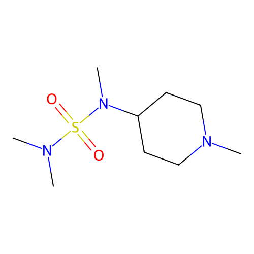 Dimethyl[methyl(1-methylpiperidin-4-YL)sulfamoyl]amine structure