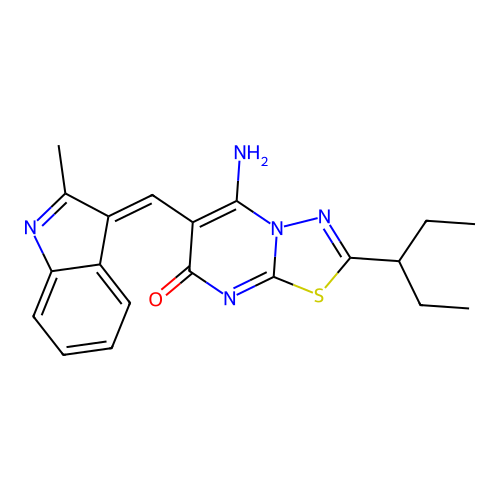 C20H21N5OS structure