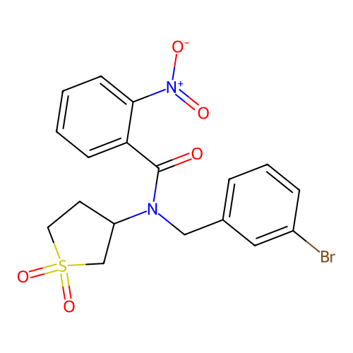 N-(3-bromobenzyl)-N-(1,1-dioxidotetrahydrothiophen-3-yl)-2-nitrobenzamide structure