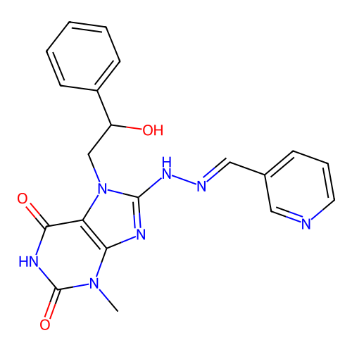 C20H19N7O3 structure