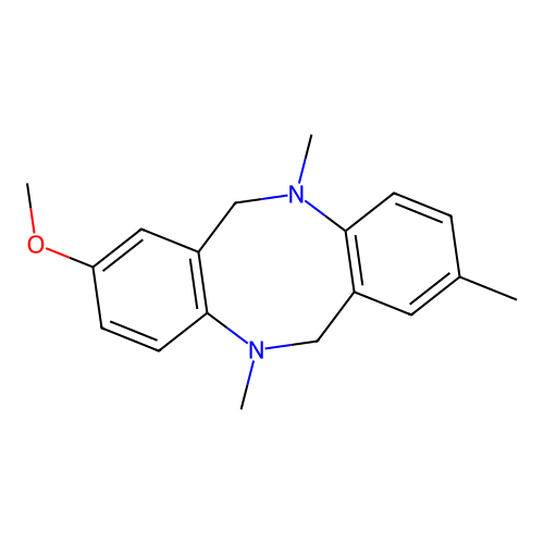 2-Methoxy-5,8,11-trimethyl-6,12-dihydrobenzo[c][1,5]benzodiazocine structure