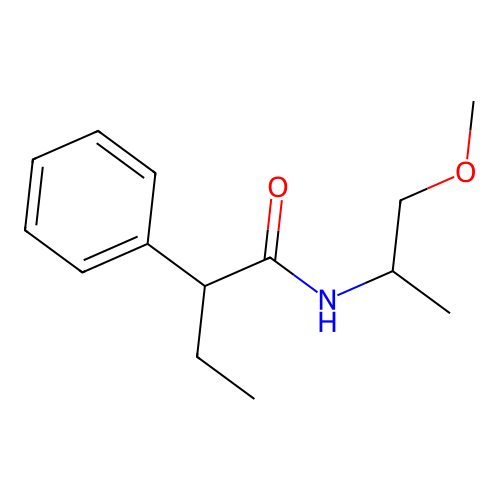 N-(1-methoxypropan-2-yl)-2-phenylbutanamide structure
