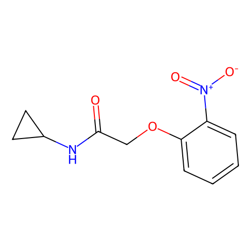 N-cyclopropyl-2-(2-nitrophenoxy)acetamide structure