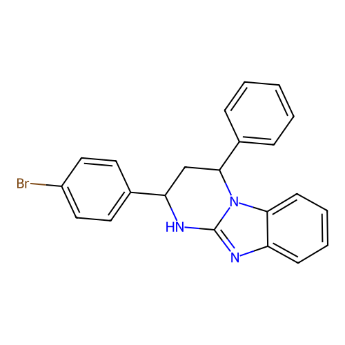 2-(4-Bromophenyl)-4-phenyl-1,2,3,4-tetrahydropyrimido[1,2-a]benzimidazole structure